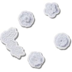 Crocs White Elegant Floral 5 Pack Jibbitz™ charms