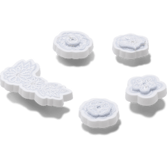 Crocs White Elegant Floral 5 Pack Jibbitz™ charms