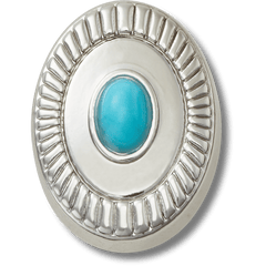 Crocs Silver Turquoise Emblem Jibbitz™ charms