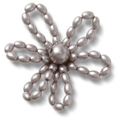 Crocs Grey Pearl Beaded Daisy Jibbitz™ charms