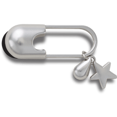 Crocs Silver Meta Safety Pin Jibbitz™ charms
