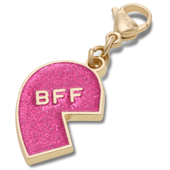 Crocs Pink Glitter BFF Charm Left Jibbitz Shoe Charm