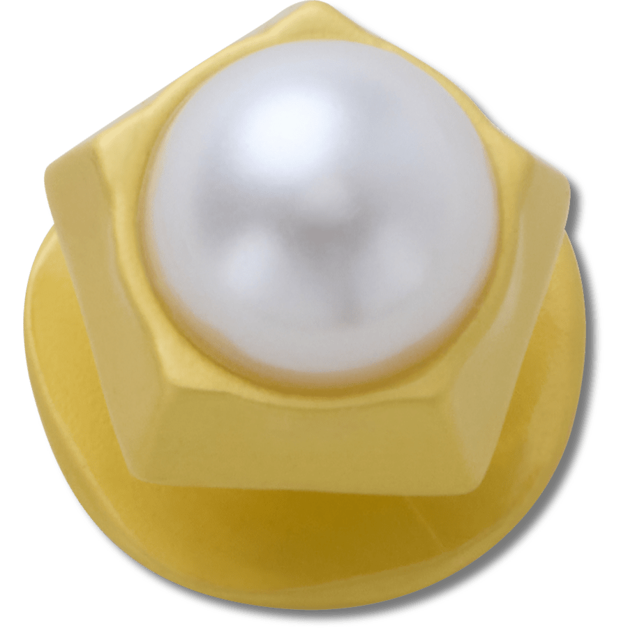 Crocs Gold Pentagon Pearl Jibbitz™ charms