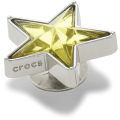 Crocs Silver and Green SMT Gem Star Jibbitz™ charms