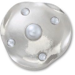 Crocs Silver and Pearl Disc Jibbitz™ charms