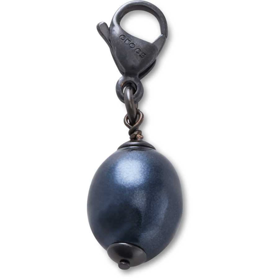 Crocs Silver Black SMT Pearl Charm Jibbitz charm