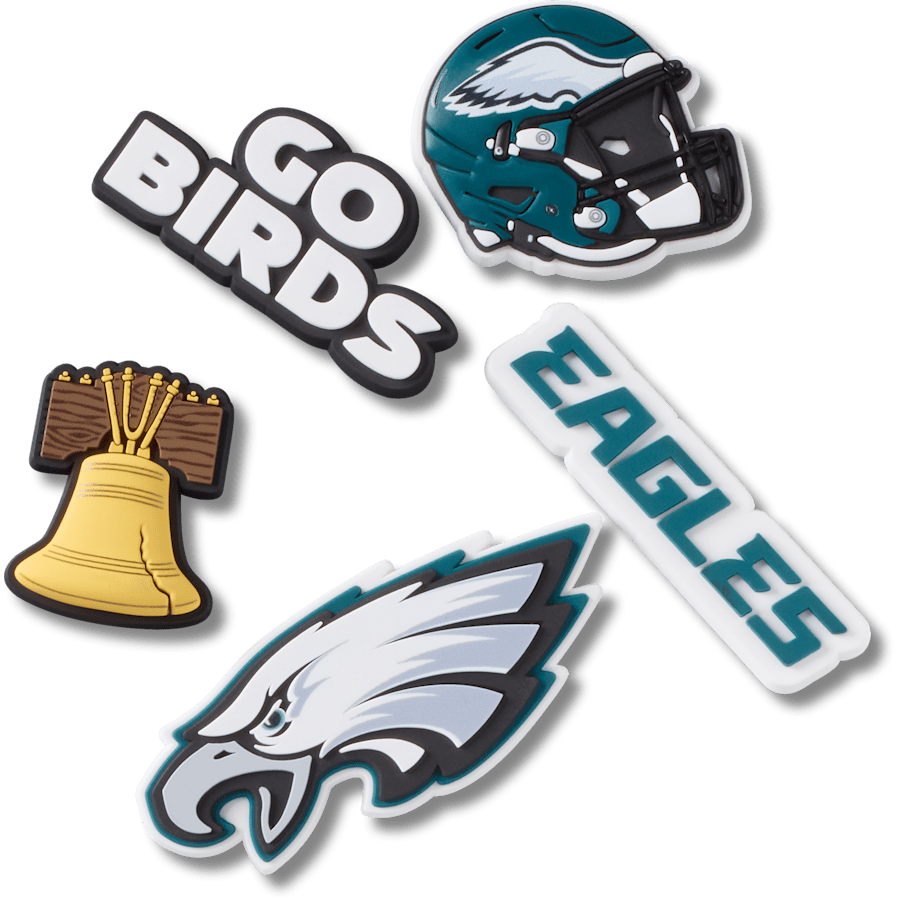 Crocs NFL Philadelphia Eagles 5 Pack Jibbitz Shoe Charm