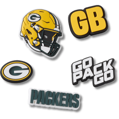 Crocs NFL Green Bay Packers 5 Pack Jibbitz Shoe Charm