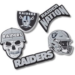 Crocs NFL Las Vegas Raiders 5 Pack Jibbitz Shoe Charm
