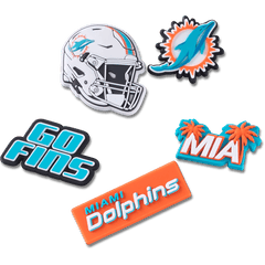 Crocs NFL Miami Dolphins 5 Pack Jibbitz Shoe Charm