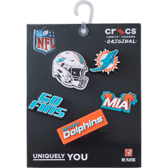 Crocs NFL Miami Dolphins 5 Pack Jibbitz Shoe Charm