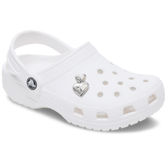 Crocs Silver Double Heart Jibbitz™ charms