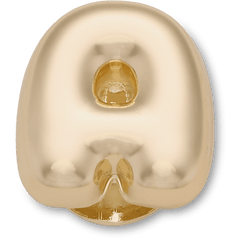 Crocs Gold Bubble Letter A Jibbitz™ charms