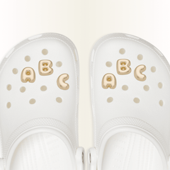 Crocs Gold Bubble Letter A-Z Jibbitz™ charms