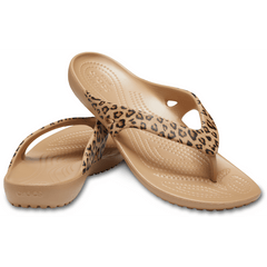 Crocs Women's Kadee II Leopard Flip