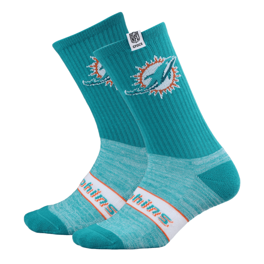 Crocs NFL Miami Dolphins Crocs Socks