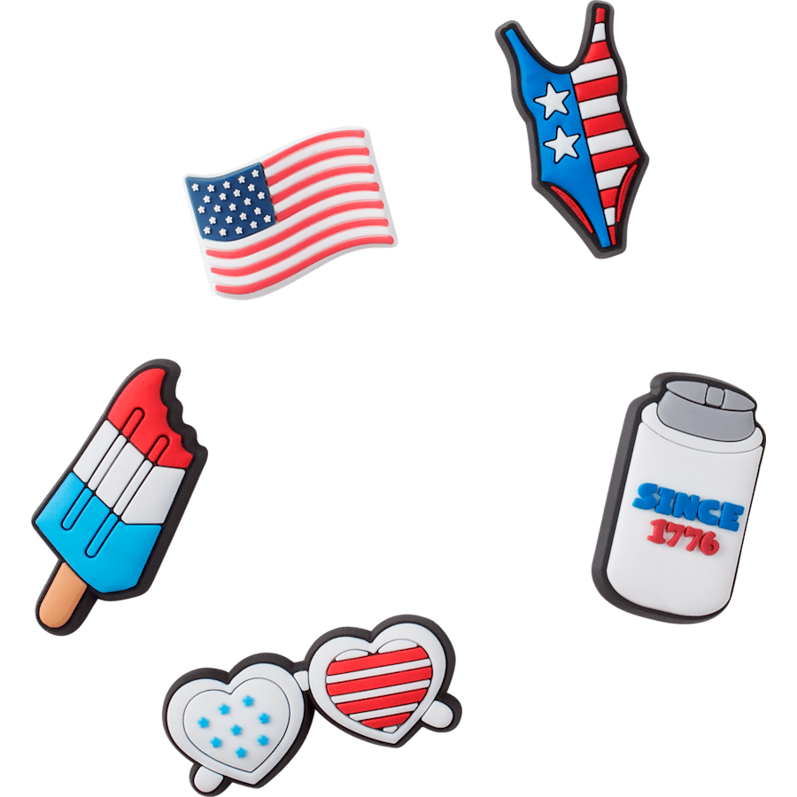 Crocs USA 5 Pack Jibbitz Shoe Charm
