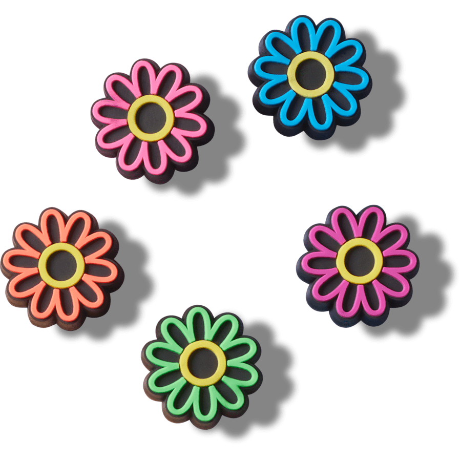 Crocs Lights Up Daisy 5 Pack Jibbitz Shoe Charm