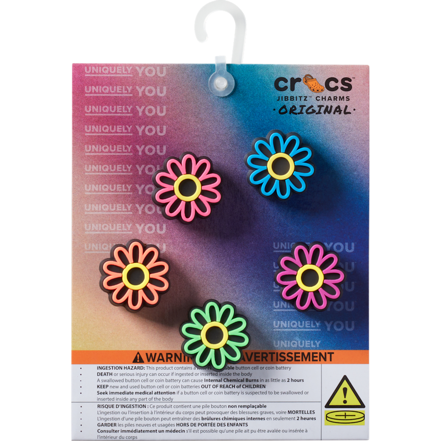 Crocs Lights Up Daisy 5 Pack Jibbitz Shoe Charm