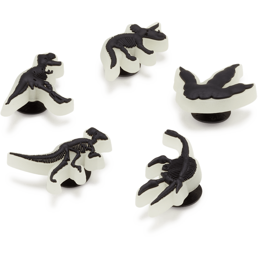Crocs Glow In The Dark Dino 5 Pack Jibbitz Shoe Charm