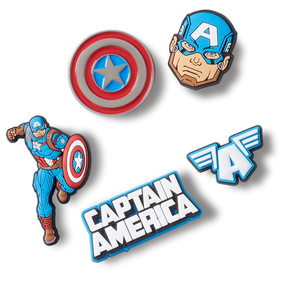Crocs Captain America 5 Pack Jibbitz™ charms