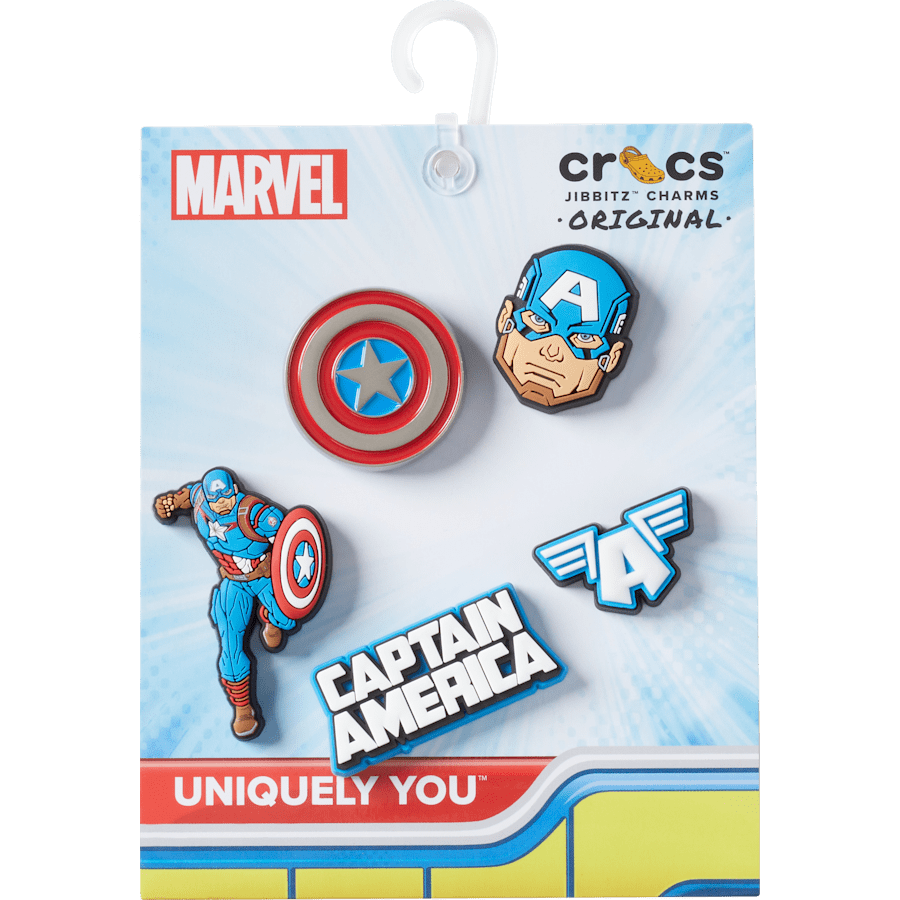 Crocs Captain America 5 Pack Jibbitz™ charms