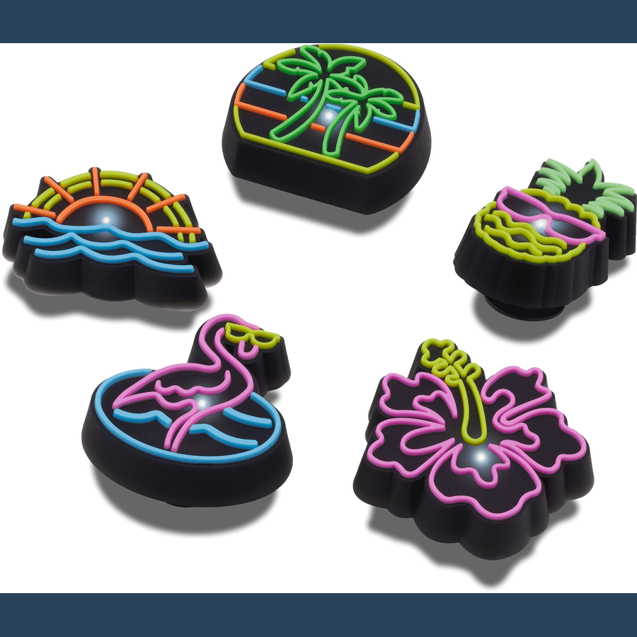 Crocs Lights Up Neon 5 Pack Jibbitz™ charms