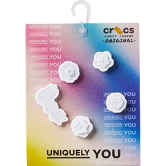 Crocs White Elegant Floral 5 Pack Jibbitz™ charms