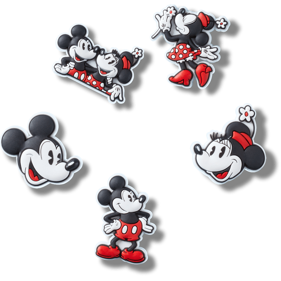 Crocs Mickey and Minnie PVC 5 Pack Jibbitz™ charms