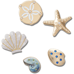 Crocs Gold Seashell 5 Pack Jibbitz™ charms