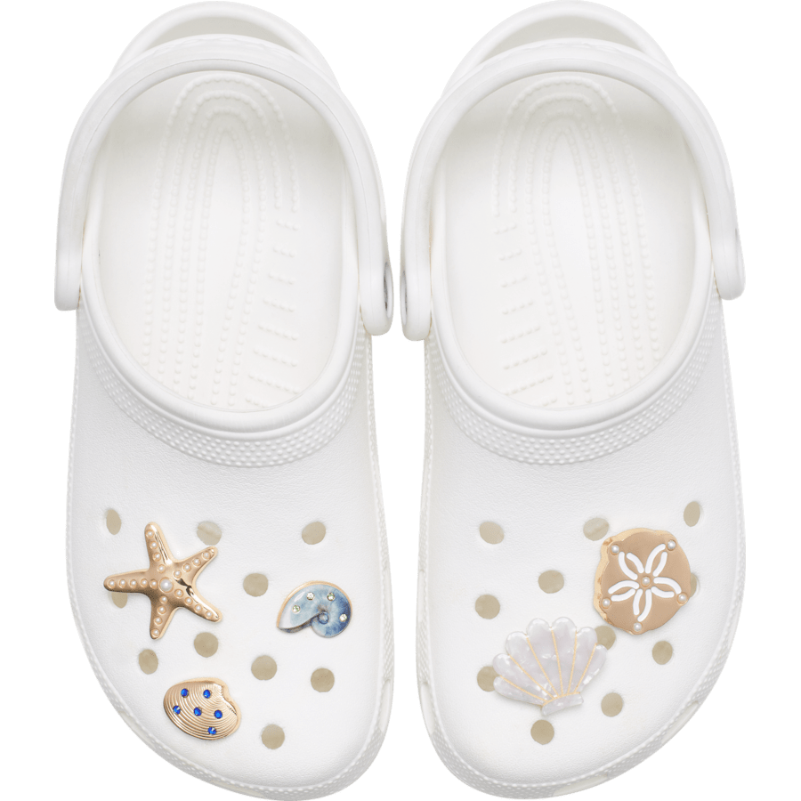 Crocs Gold Seashell 5 Pack Jibbitz™ charms