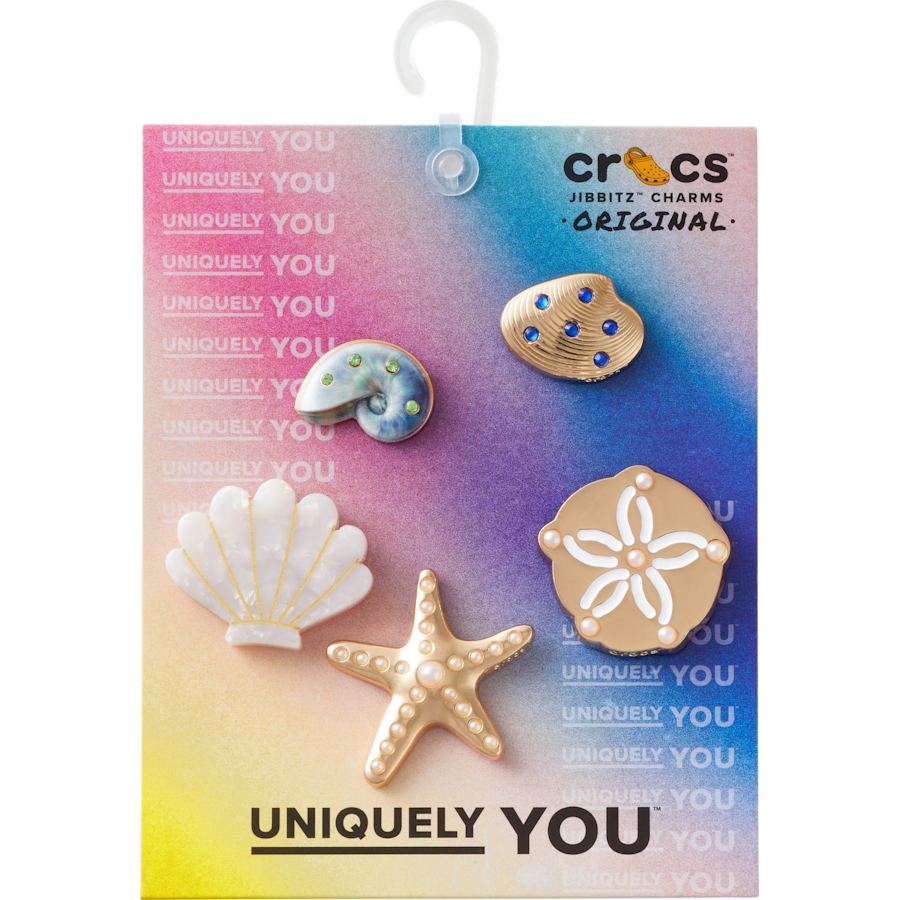 Crocs Gold Seashell 5 Pack Jibbitz™ charms