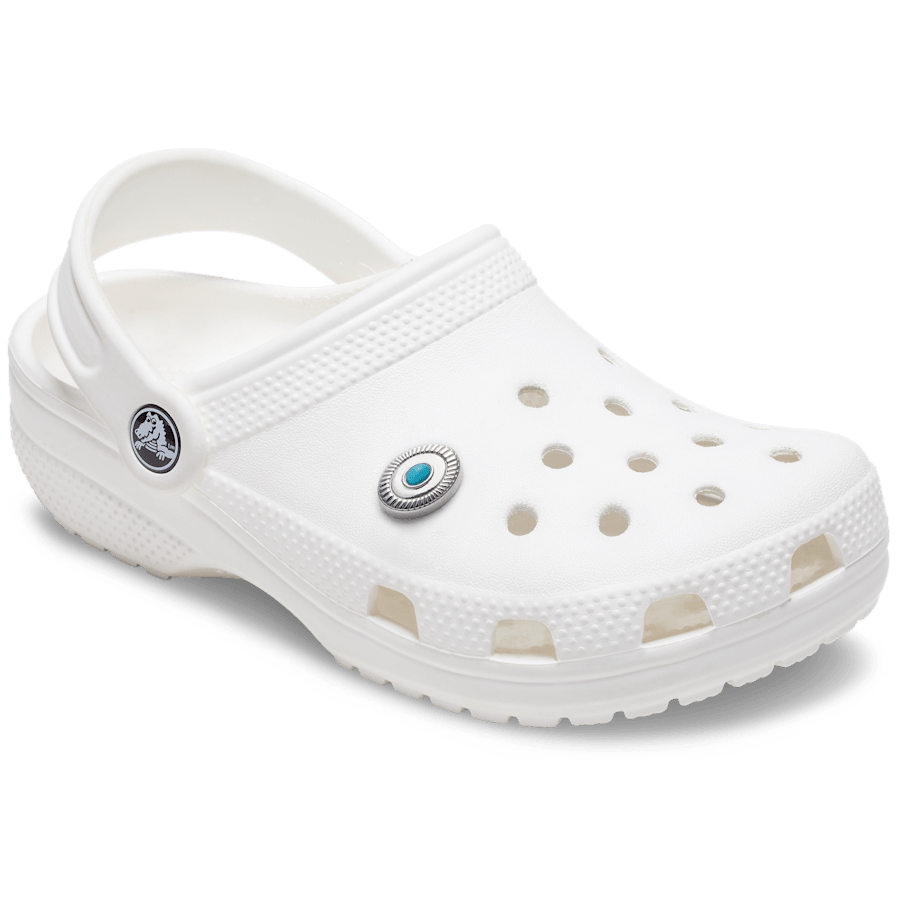 Crocs Silver Turquoise Emblem Jibbitz™ charms