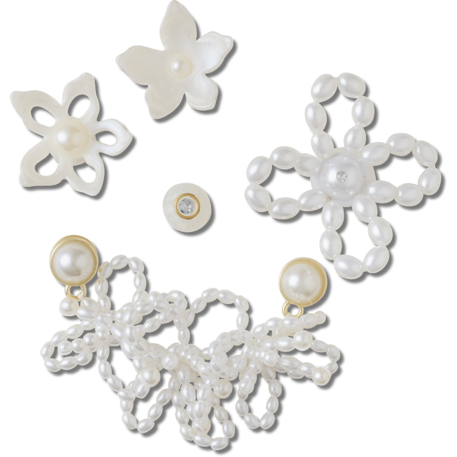 Crocs White Pearl Beaded 5 Pack Jibbitz™ charms