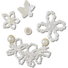 Crocs White Pearl Beaded 5 Pack Jibbitz™ charms