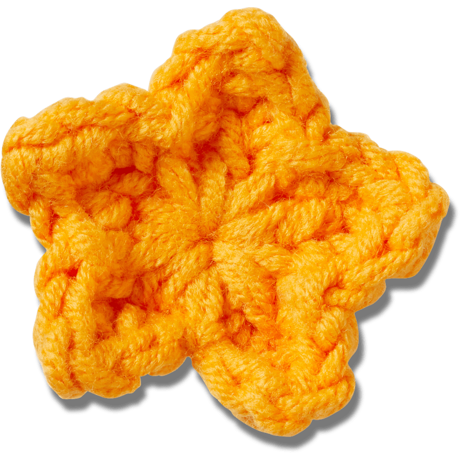 Crocs Crafted Crochet Orange Star Jibbitz™ charms
