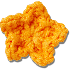 Crocs Crafted Crochet Orange Star Jibbitz™ charms
