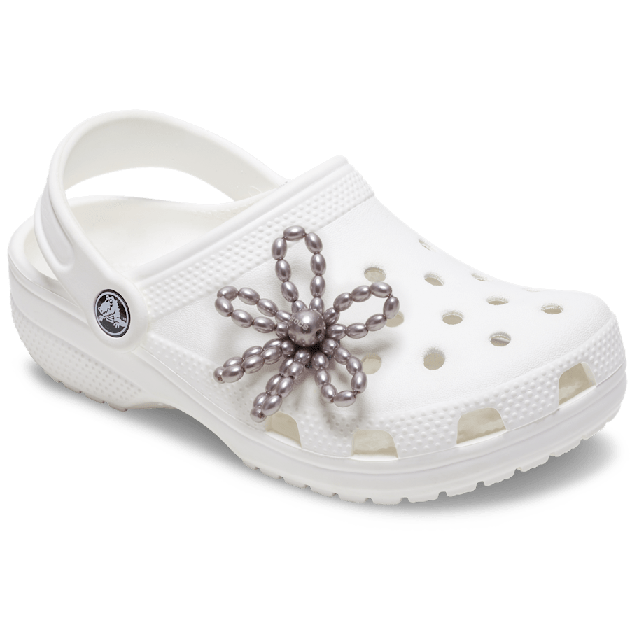 Crocs Grey Pearl Beaded Daisy Jibbitz™ charms