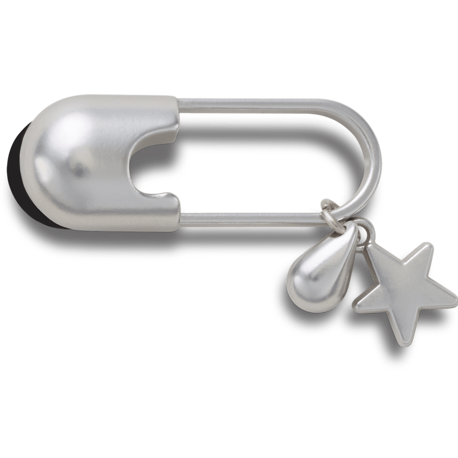 Crocs Silver Meta Safety Pin Jibbitz™ charms
