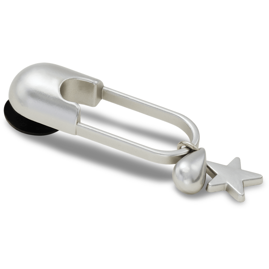 Crocs Silver Meta Safety Pin Jibbitz™ charms