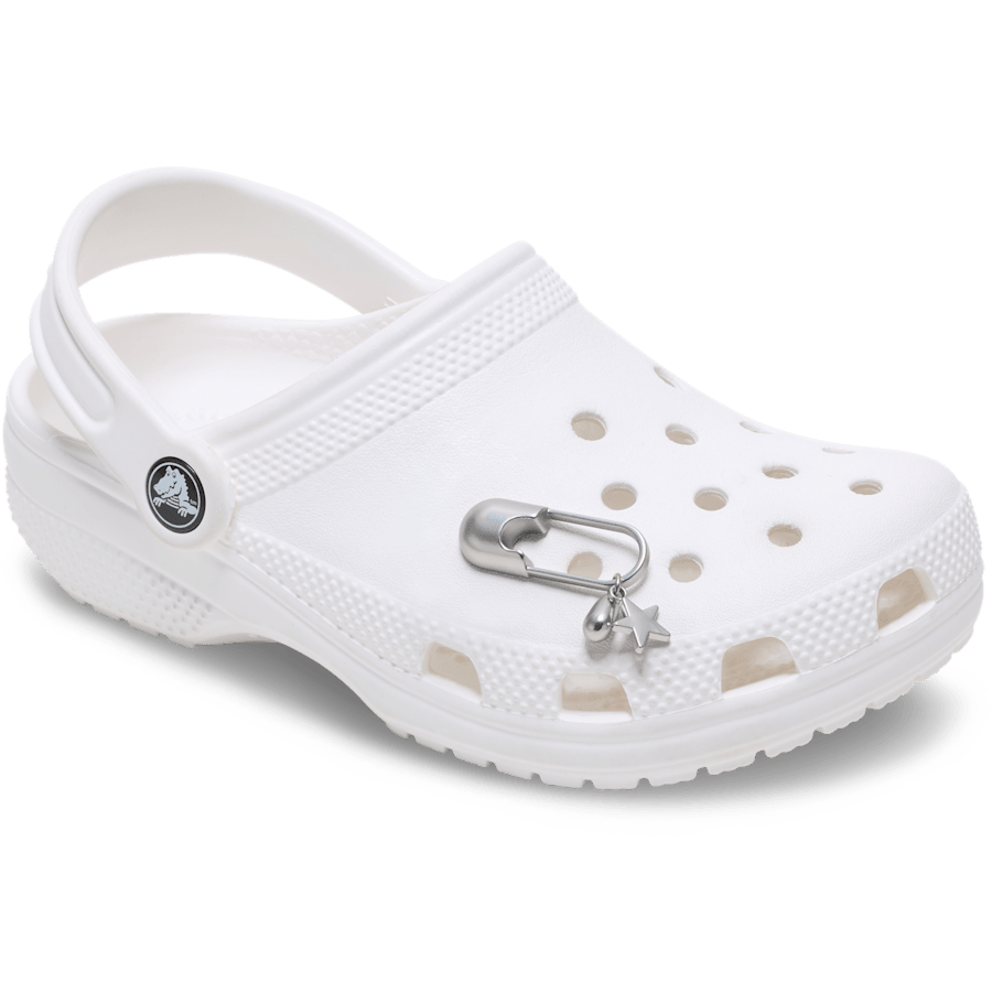 Crocs Silver Meta Safety Pin Jibbitz™ charms