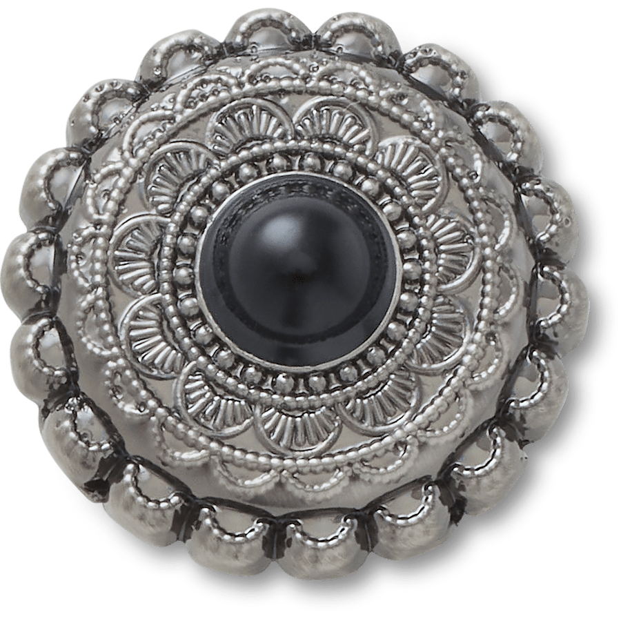 Crocs Silver and Black Emblem Jibbitz™ charms