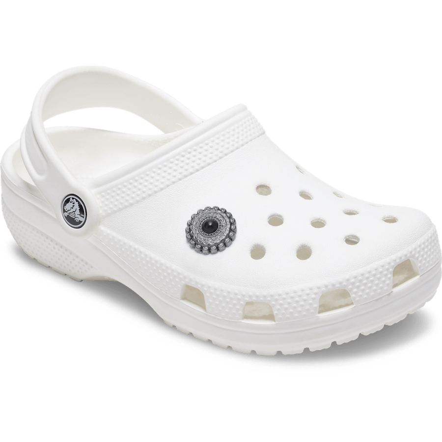 Crocs Silver and Black Emblem Jibbitz™ charms