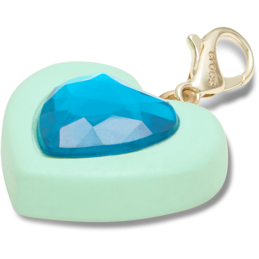 Crocs Blue Heart Sim Gem Charm Jibbitz Shoe Charm