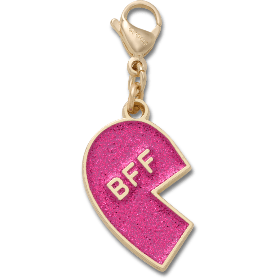 Crocs Pink Glitter BFF Charm Left Jibbitz Shoe Charm