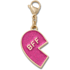 Crocs Pink Glitter BFF Charm Left Jibbitz Shoe Charm