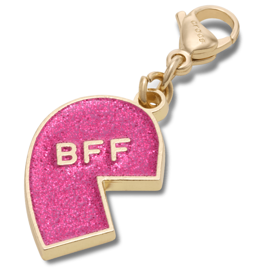 Crocs Pink Glitter BFF Charm Left Jibbitz Shoe Charm