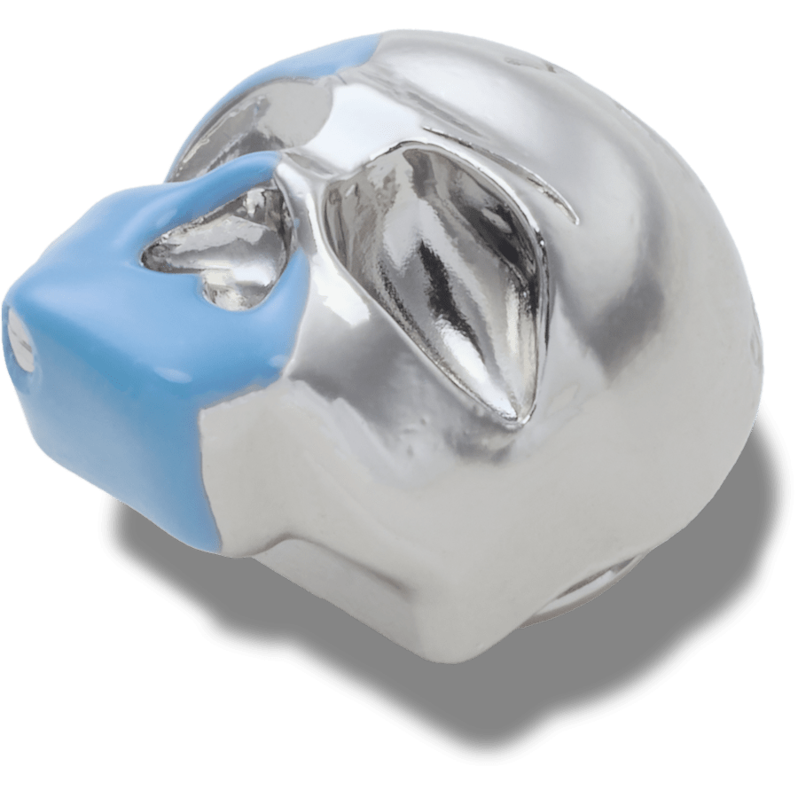 Crocs Silver and Blue Enamel Skull Jibbitz™ charms