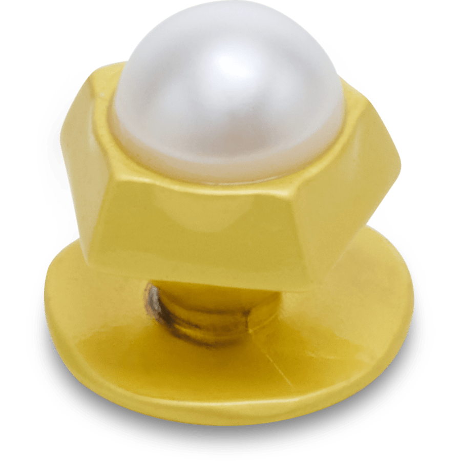 Crocs Gold Pentagon Pearl Jibbitz™ charms
