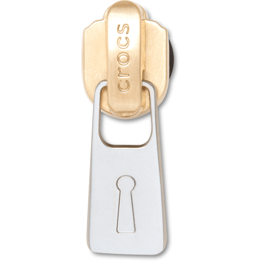 Crocs Gold and Silver Zipper Jibbitz™ charms
